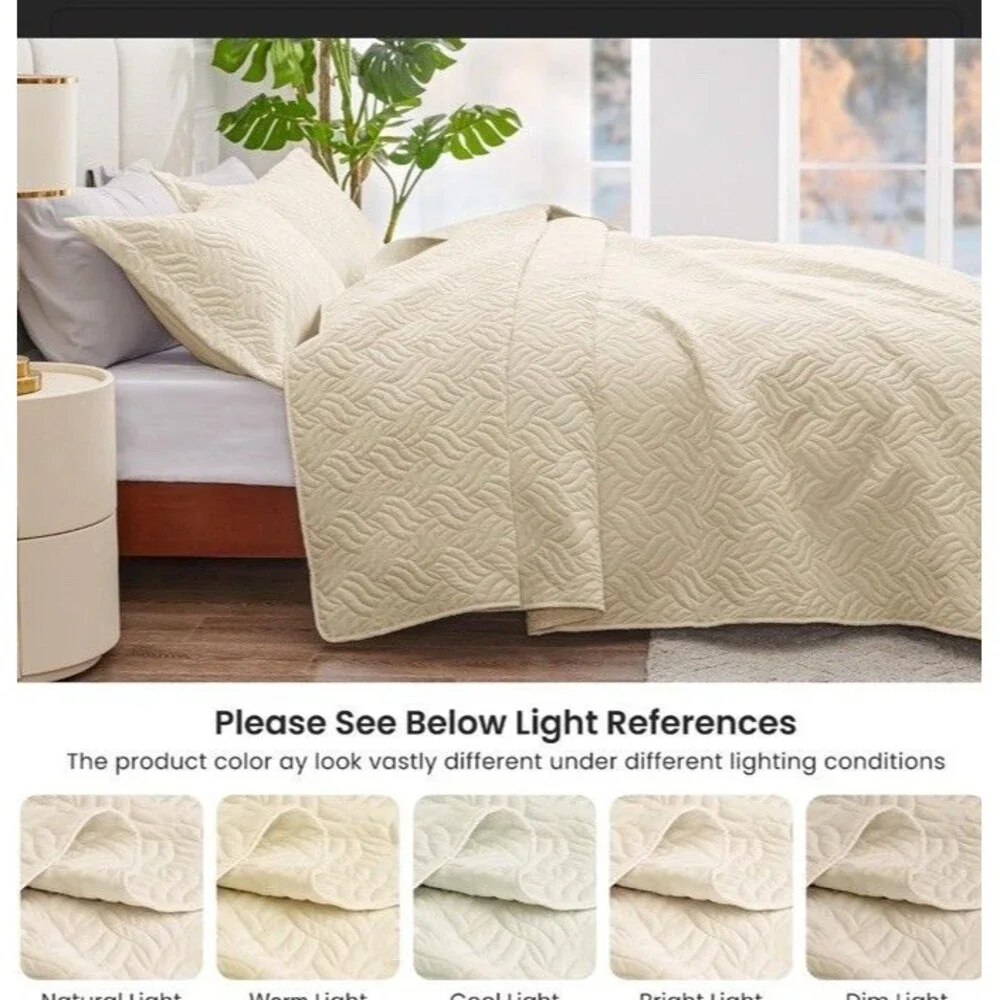 Love's cabin Quilts for Queen Bed Camel Bedspreads Bedding Set -